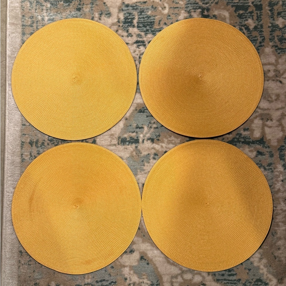 Set of 4 Gold Pottery Barn Placemats - Brand New Condition!
